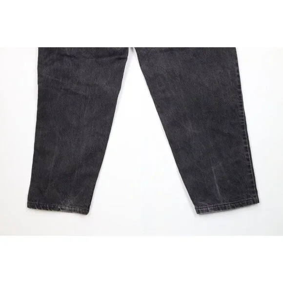 Vintage 90s Levis 550 Orange Tab Mens 40x28 Relaxed Tapered Leg Jeans Black USA